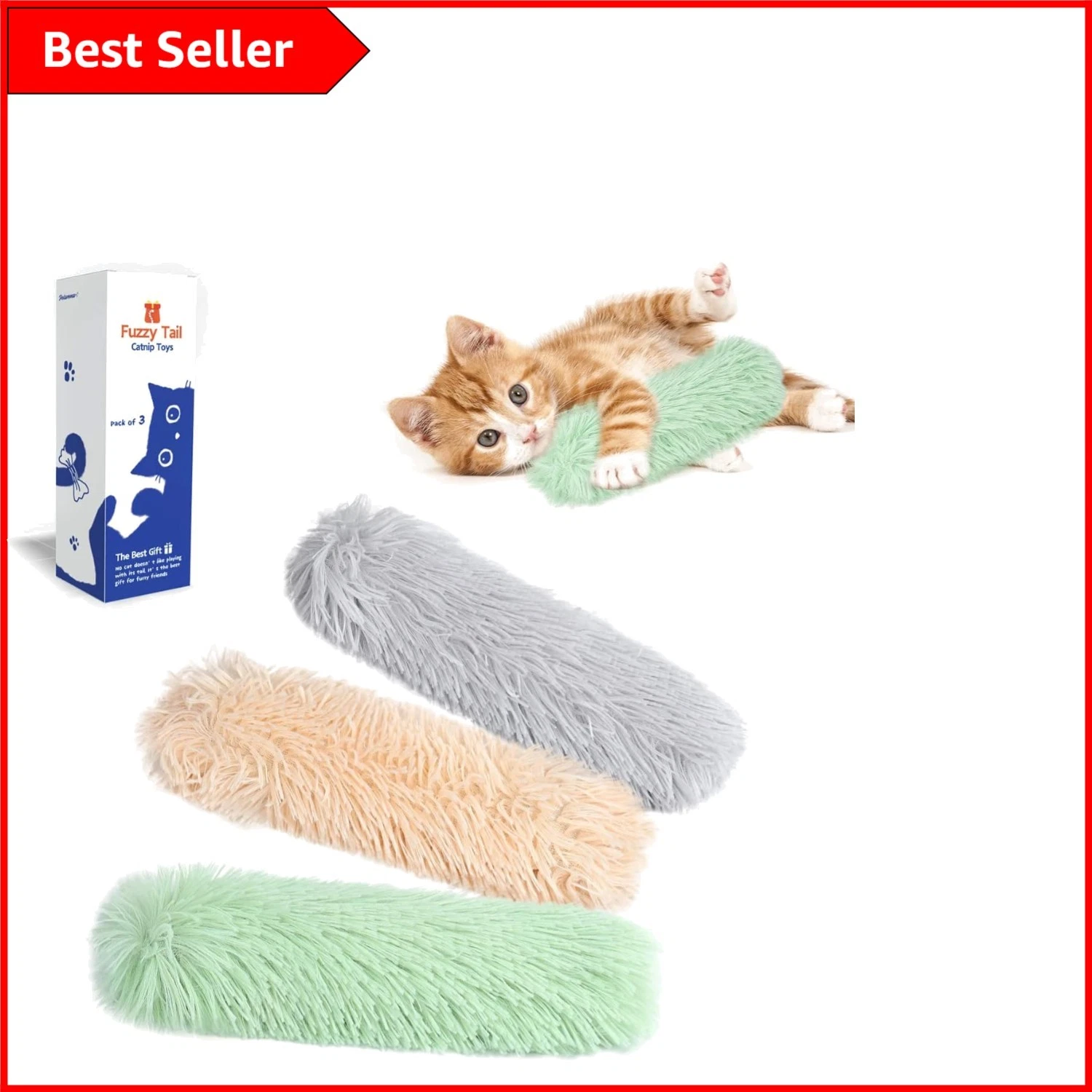 Soft Catnip Pillow Kicker Toys - 3-Pack of Interactive Plush Playmates for Cats
Opens in a new windo