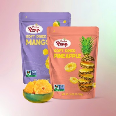 Soft Dried Mango & Pineapple Chewy Snack   2 Pack 300g (21.2oz)   Madam Hong