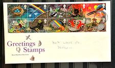 British GB FDC - First Day Cover - Greetings Stamps 1991 Stamps Postmark No8