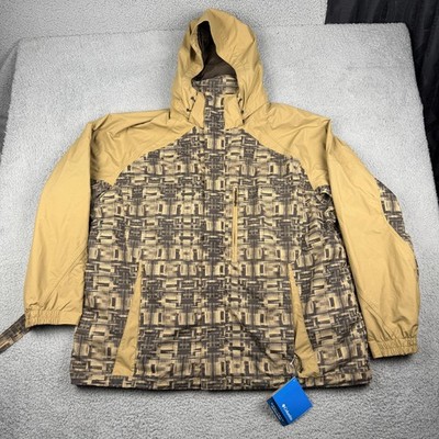 Columbia Data Matrix Parka Mens 2XL Interchange Ski Jacket Brown Omni-Tech