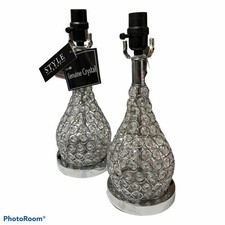 StyleCraft Genuine Crystal Table Lamps NWT set of 2