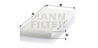 ORIGINAL MANN-FILTER INNENRAUMFILTER FILTER POLLENFILTER FIAT PEUGEOT CU 4179