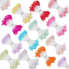 3600 PCS Assorted 12 Color 3mm Pearl Flower Stamen Double Heads Pistil DIY