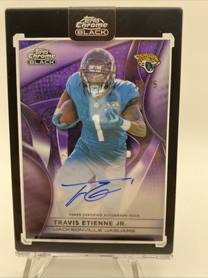 2025 Topps Chrome Black Autographs AU-TE Travis Etienne Jr. Jacksonville Jaguars