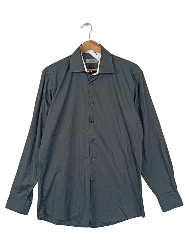ANDREWS & ANDREWS Chemise Homme Business Gris Manches Longues Coton (EU 40) - Photo 1/1