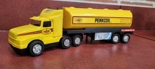 Vintage 90’s Remco Tuff Ones Die-Cast Metal And Plastic Pennzoil Semi Truck Used