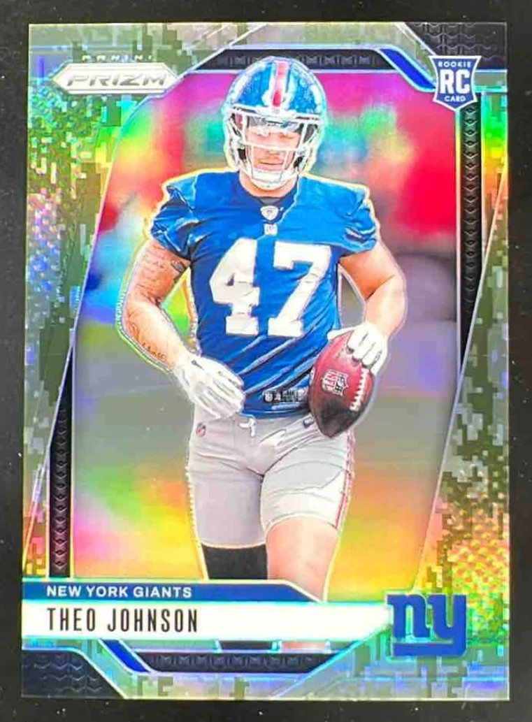 2024 Panini Prizm Forest Camo Prizm #390 Theo Johnson RC /15