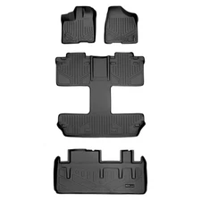 SMARTLINER SA0083/B0128/D0128 Front/Rear BLACK Floor Liners for Toyota Sienna