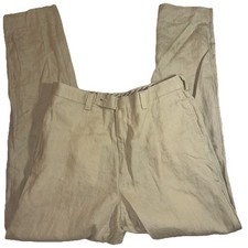 Calvin Klein Men's Classic Slim Fit Solid Linen 4-Pocket Pants, 32Wx32L