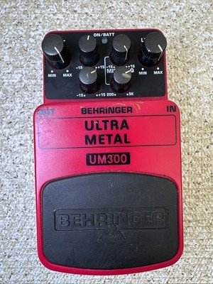 Behringer UM300 Ultra Metal Heavy Metal Distortion Guitar Pedal Tested & Works