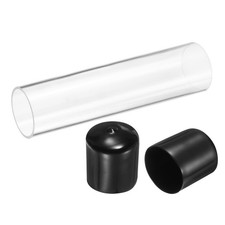 Clear Rigid Acrylic Pipe 54mm ID x 60mm OD 10" Round Plastic Tube with Cap