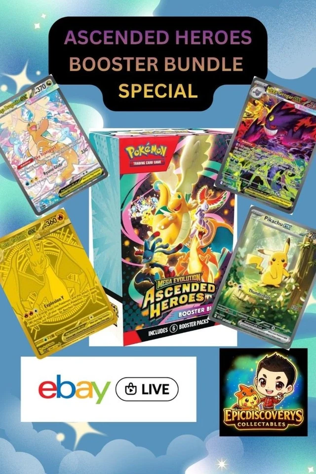 ASCENDED HEROES BOOSTER BUNDLE SALE ! LIMITED AMOUNT - GRAB THEM QUICK