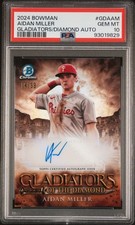 Aiden Miller 2024 Bowman Gladiators of the Diamond Auto /99 PSA 10