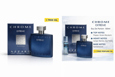 #ad #ad Azzaro Chrome Extreme 3.4oz EDP Men Bonus 12ml Perfume Oil Gift Set $62.99