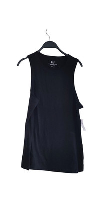 GAP Damen Trägertop Schwarz Rundhals Ärmellos Stretch Größe Small Portofrei