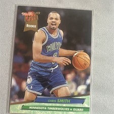 Fleer 1992-93 Ultra Chris Smith Rookie Basketball Card Timberwolves #309. rookie card picture