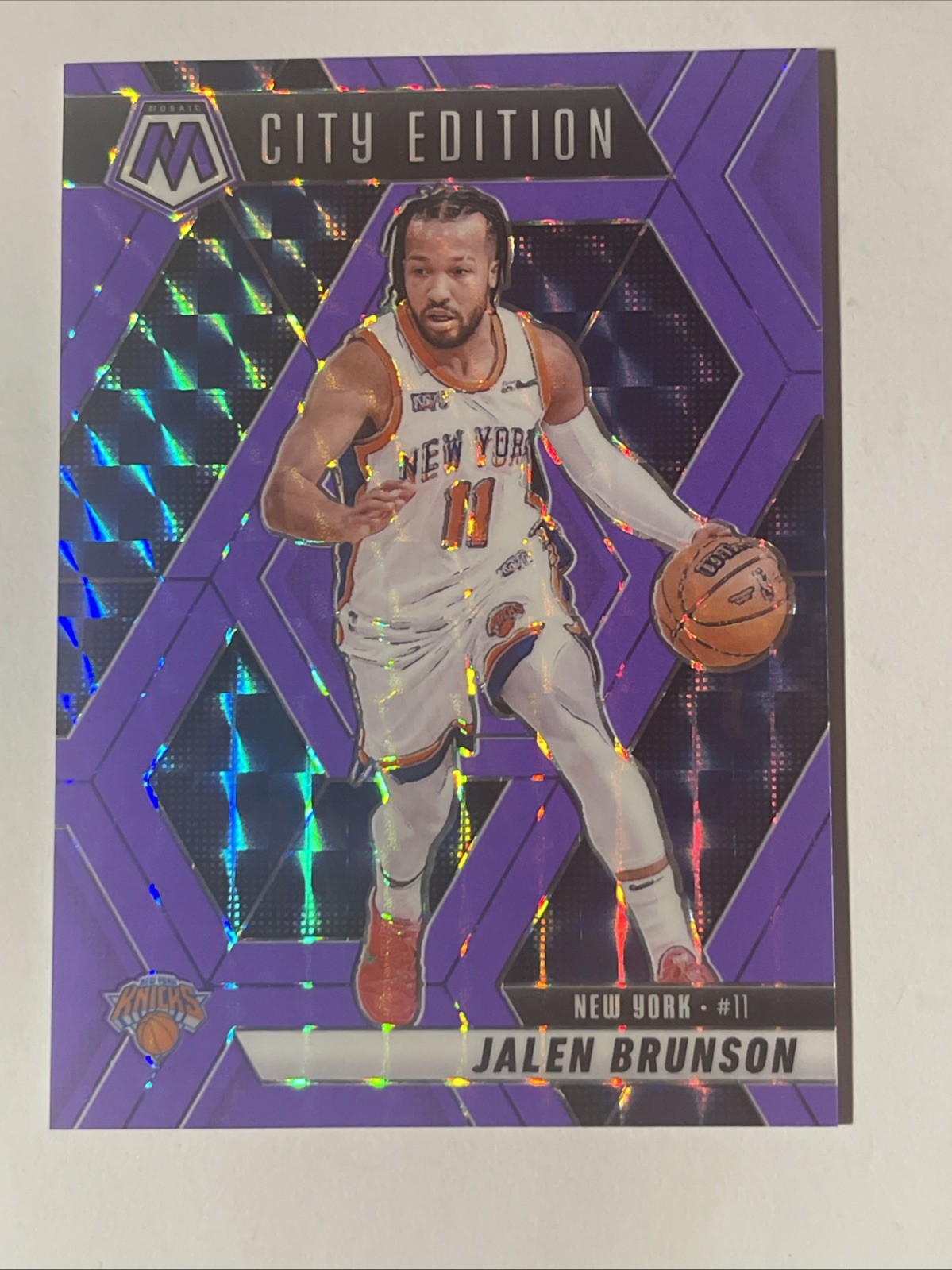 2024-25 Panini Mosaic - City Edition Jalen Brunson #284  Purple 095/249 SP
