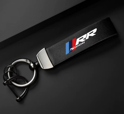 Motorrad BMW S 1000 RR Karabiner Schlüsselanhänger Leder Anhänger schwarz