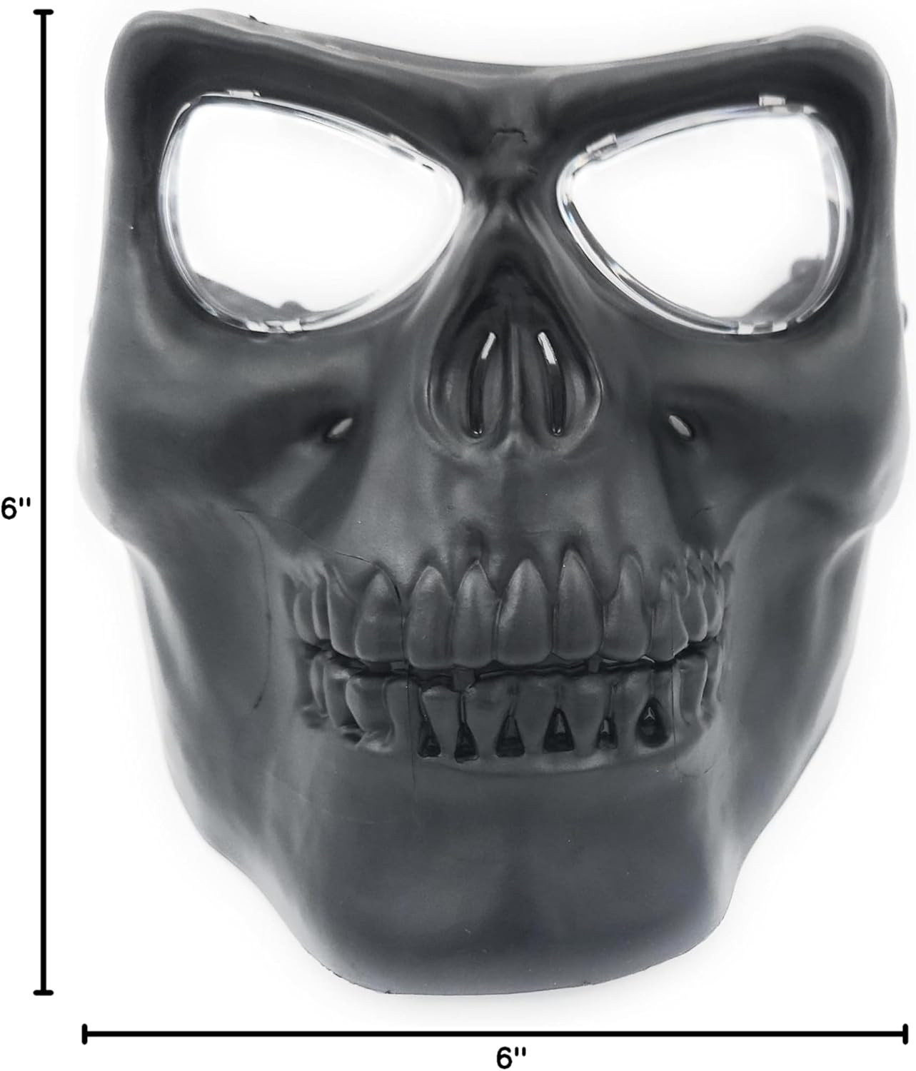 Mask Skull Full Face Mask Scary Halloween Party Skeleton Cosplay Costume- Black