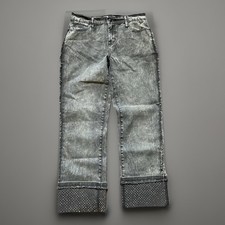 DG2 Diane Gilman Womens Stretch Jeans Gray Bling Pocket Glam Fit Size 4P