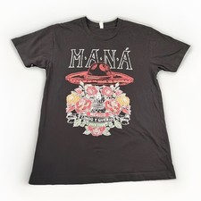 Mana 2023 M xico Lindo Y Querido Tour Merch Black T-Shirt Mens Medium Graphic