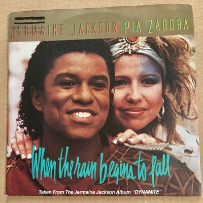 Schallplatte Jermaine Jackson und Pia Zadora - When the Rain Begins to Fall