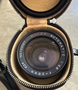 Miida 62mm Automatic 1:2.8 28mm Camera Lens With Carrier