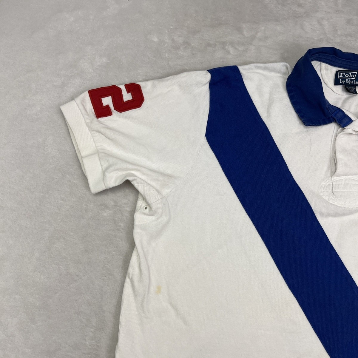 Vintage Polo Ralph Lauren Rugby Polo Club 1967 Shirt Stripe White Vintage Polo Ralph Lauren Rugby Polo Club 1967 Shirt Stripe White