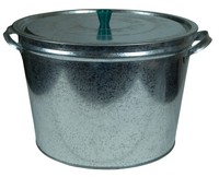 Zinkeimer Silbergrau 25L Tank Ascheeimer Gartenhelfer DekoküBel