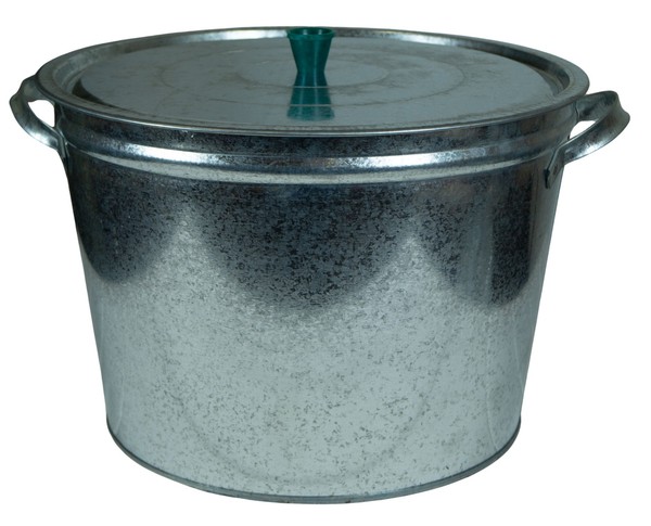 Zinkeimer Silbergrau 25L Tank Ascheeimer Gartenhelfer DekoküBel-image