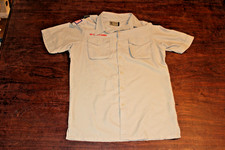 Boy Scouts of America BSA Men's Shirt Tan Small Vented Poly Microfiber Spot