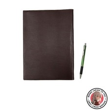 Takizawa Recycled Cowhide B5 Book & Notebook Cover (Brown) with Metal & Pitch