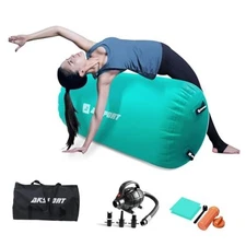  Air Roller Gymnastics Air Barrel for Backbends and 39inx23.6in（Diam) Green