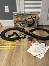 Vtg 90s TYCO California Classics Slot Car Set Electric Racing W/ Box - Read 