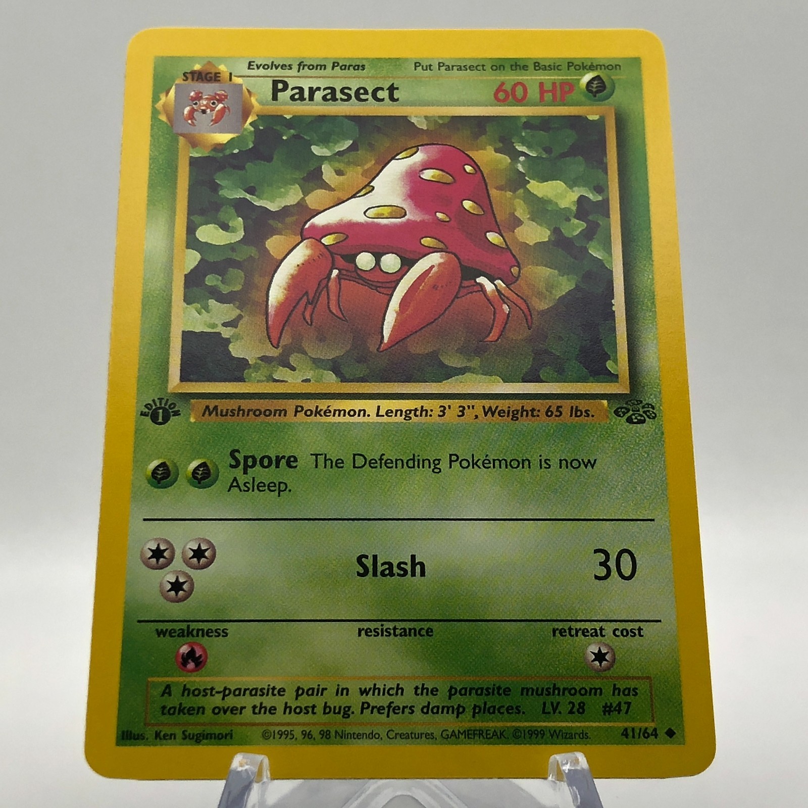 Pokemon Parasect 41/64 - NM - 1999 1st Edition Jungle - Uncommon
