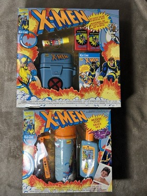 Vintage 1994 Marvel X-Men Kid Care Lot Mutant Gear Survival Kit Shave Set NOS