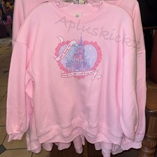 2026 Walt Disney World Parks Happily Ever After Castle Pink Sweatshirt Adult