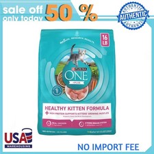 Purina ONE Plus, Healthy Kitten Formula, Dry Kitten Food, Chicken, 16 lb Bag
