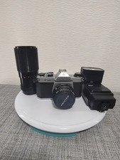 Asahi Pentax K1000 35mm Camera w 50mm Lens - Albinar Flash 80-200mm Lens Bag