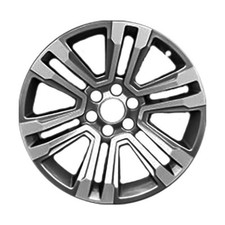 22x9 6 Double Spoke Alloy Wheel Machined & Painted Medium Charcoal Metallic 5822