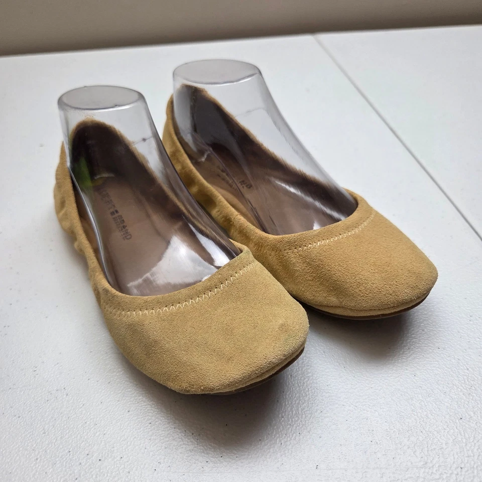 Zapatos planos de ballet de gamuza tostada Lucky Brand para mujer talla 9 Foto 3 de 4