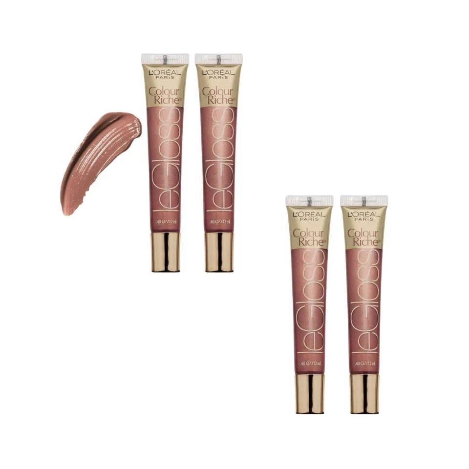 L'Oreal Paris Colour Riche Le Gloss Nude Illusion 164 Lipgloss 0,4 flüssige Unzen 2er-Pack - Bild 1 von 4