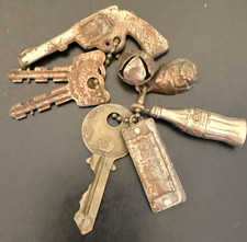 Vintage Mini Pistol Colt 45 Toy Trinket Charm Key Chain Coke Bottle Pirate Keys
