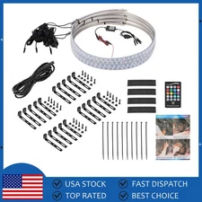 Pack of 4 15.5'' RGB Wheel Ring Lights LED Light For Truck Car Rim Lights Psoqbe