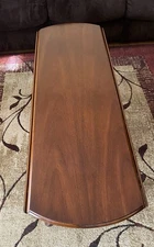Hickory Manufacturing Co Drop Leaf Oval Coffee Table Mahogany Antique #519