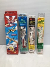 Guillow's Jet Stream, Starline Glider, Sky Streak and Superhero Balsa Airplanes
