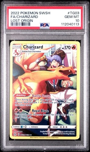 New Listing2022 Pokemon Lost Origin Trainer Gallery Charizard TG03/TG30 PSA 10
