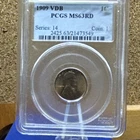 1909 VDB Lincoln Wheat Small Cent 1C PCGS MS63 RD Cert 2425.63/21473549