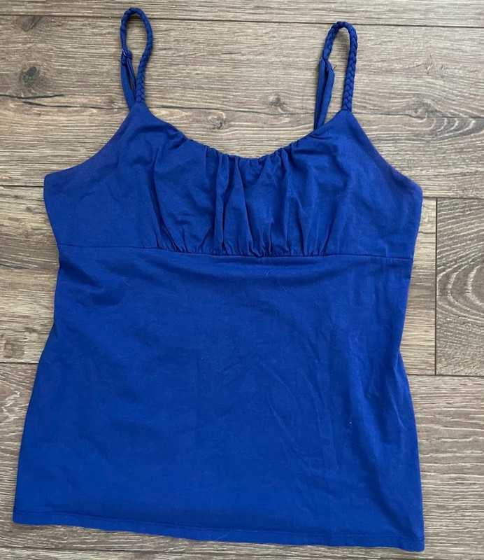 INC International Concepts Blue Braided Straps Tank Top Size Large