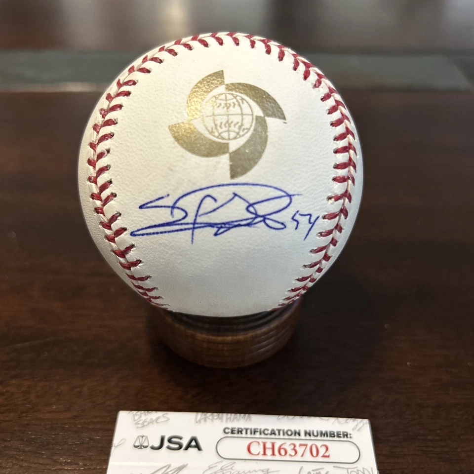 Sergio Romo Firmado NUEVO 2013 CBC Béisbol. JSA Foto 2 de 4